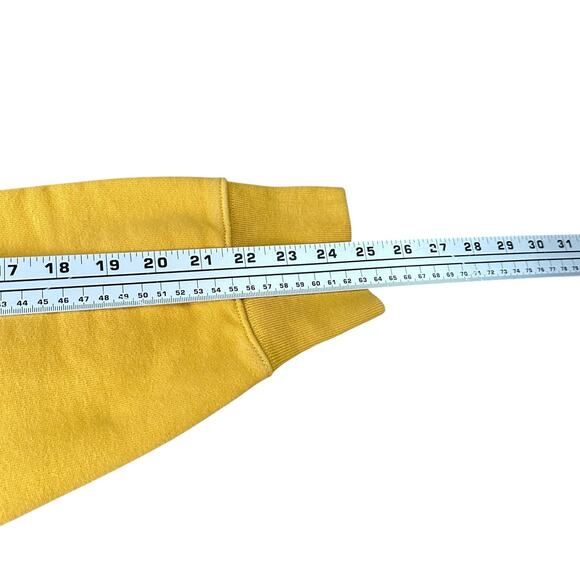 J.Crew Sportswear Thick Crewneck Sweatshirt Men’s Large Mustard Fleece Lined - Picture 7 of 8